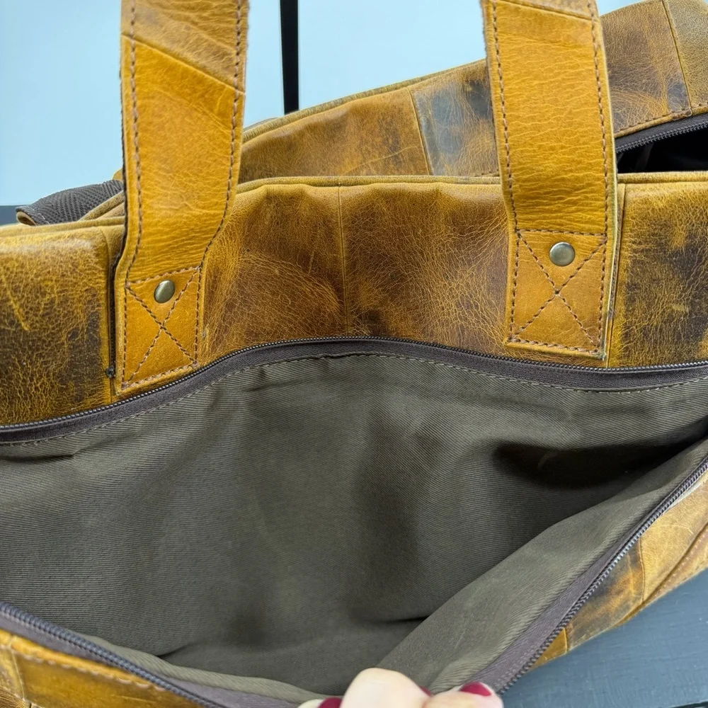 Rustic Town‎ Brown Leather John Duffle Bag - Weekender Bag